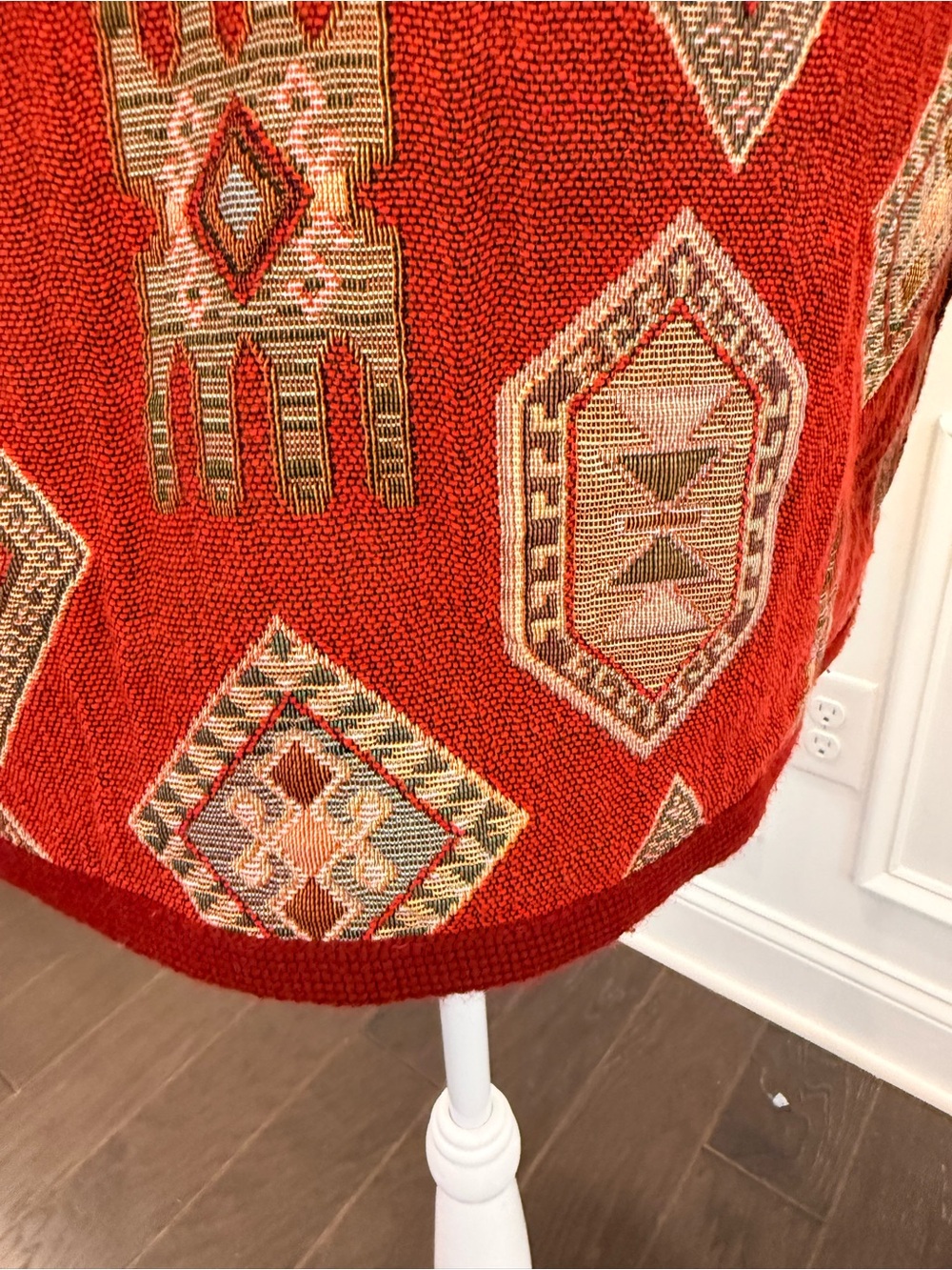 VTG The Limited Collection Tapestry Jacket Aztec Southwestern Red Boho Coat L - Picture 9 of 13